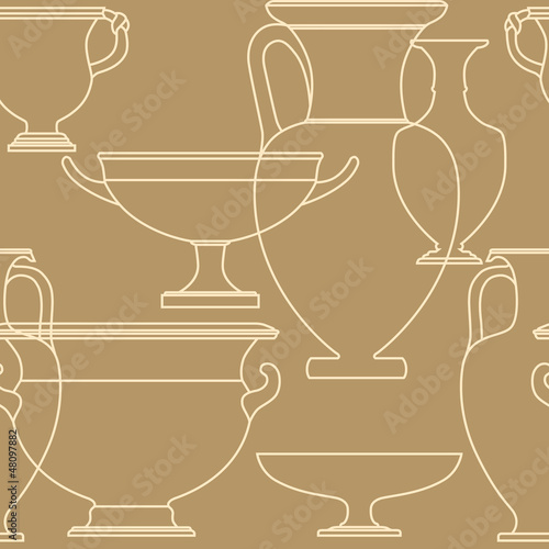 Ceramic Ethnic national Greek style seamless pattern