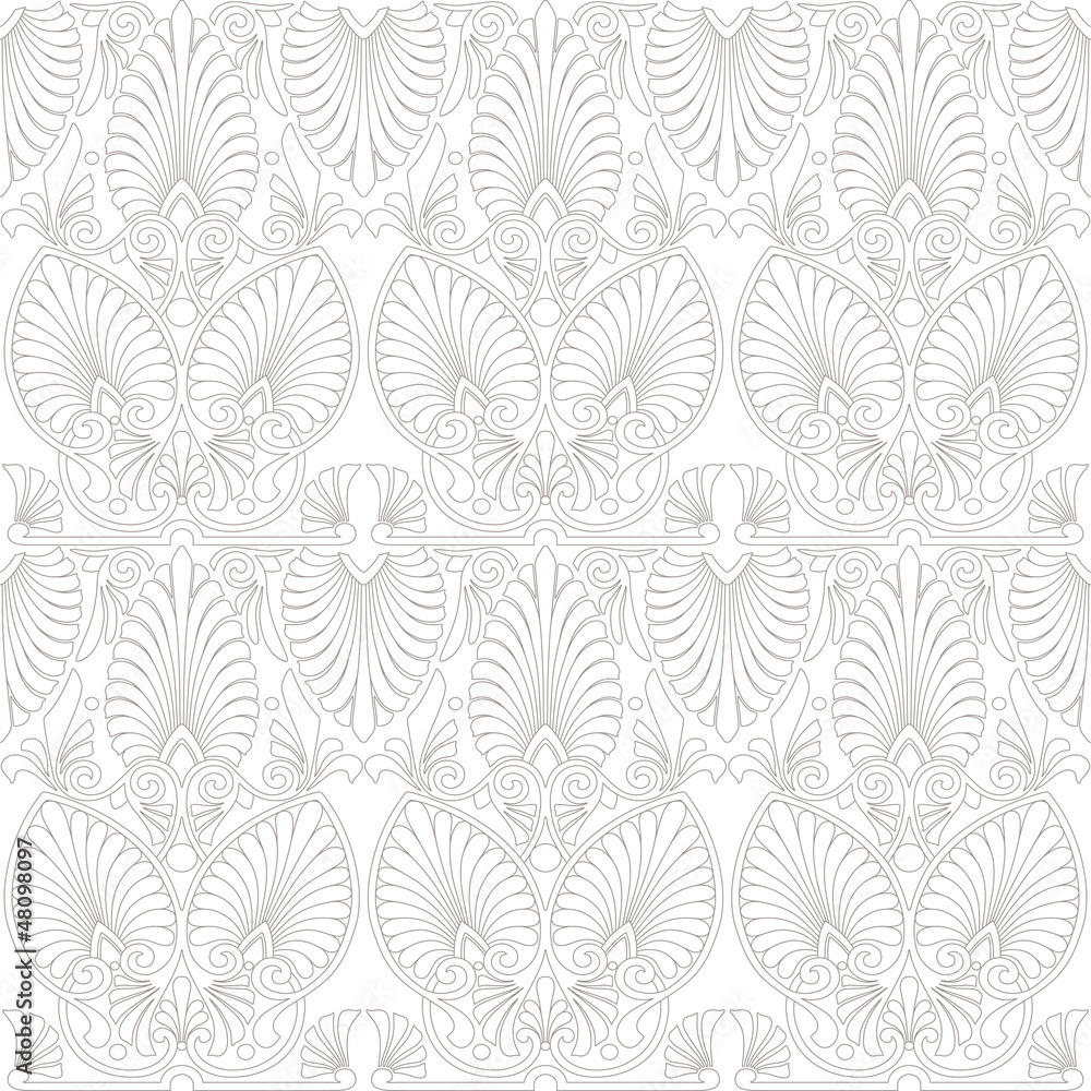 Fototapeta Seamless greek Art Nouveau pattern