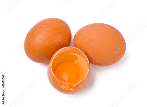 Broken egg isolated