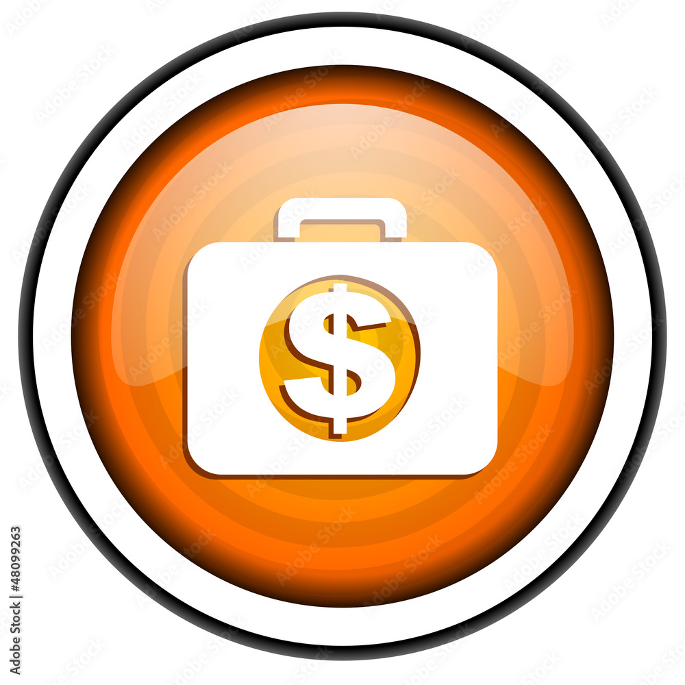 financial orange glossy icon isolated on white background financial orange glossy icon isolated on white background