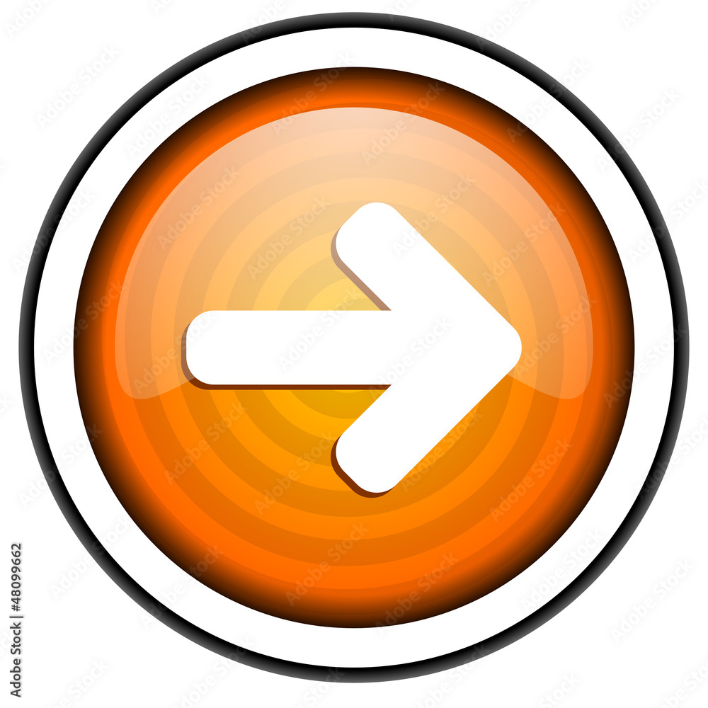 arrow right orange glossy icon isolated on white background arrow right orange glossy icon isolated on white background