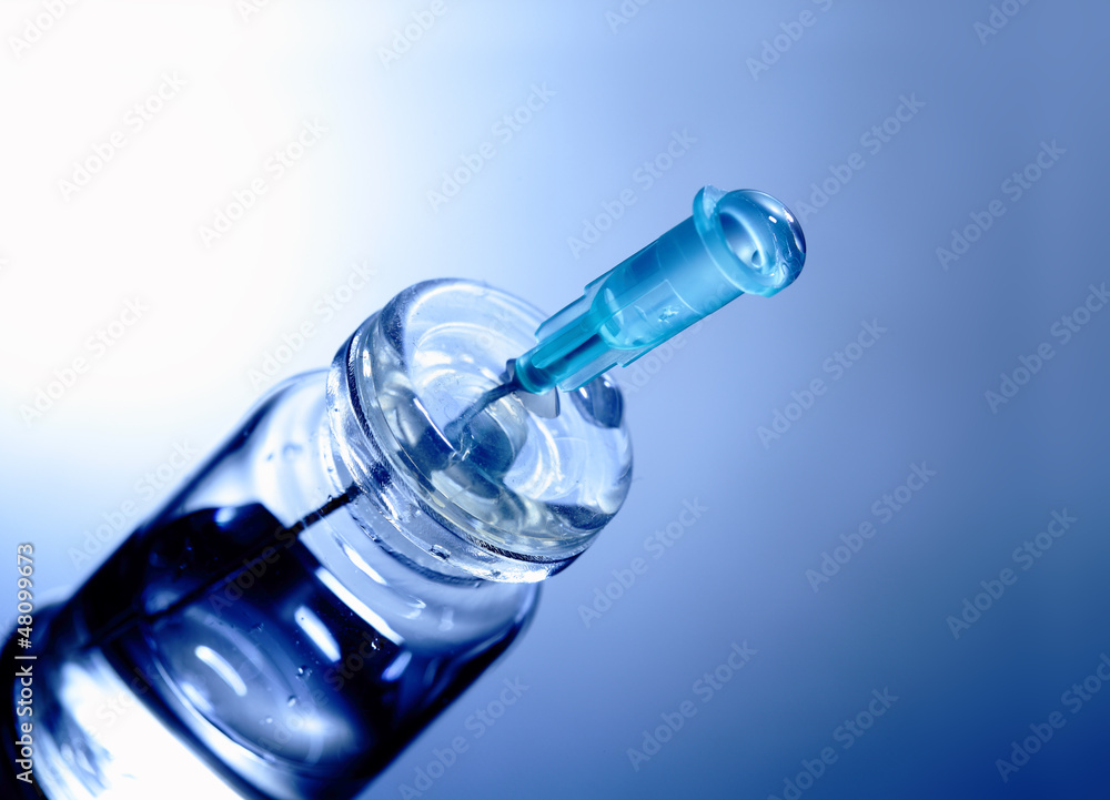 Science in medicine. New drug in the vial. Science in medicine. New drug in the vial.