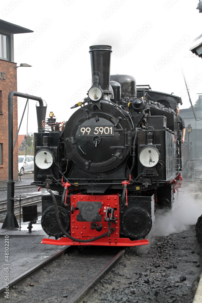 Naklejka premium Dampflokomotive der Harzer Schmalspurbahnen