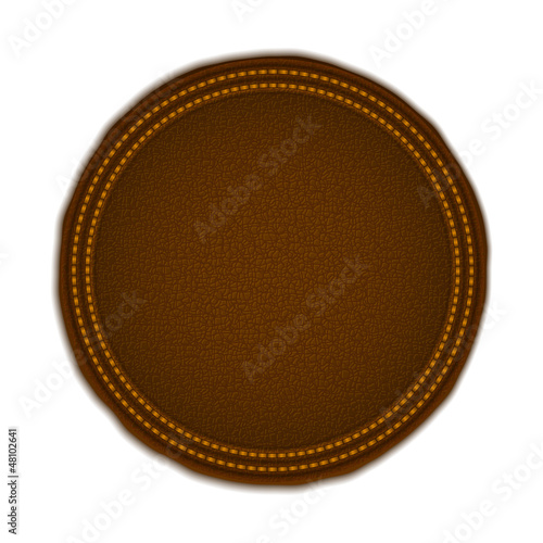 Round Leather Badge