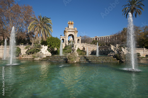 fountain in park De la Ciutadella in barcelona, catalonia, spain