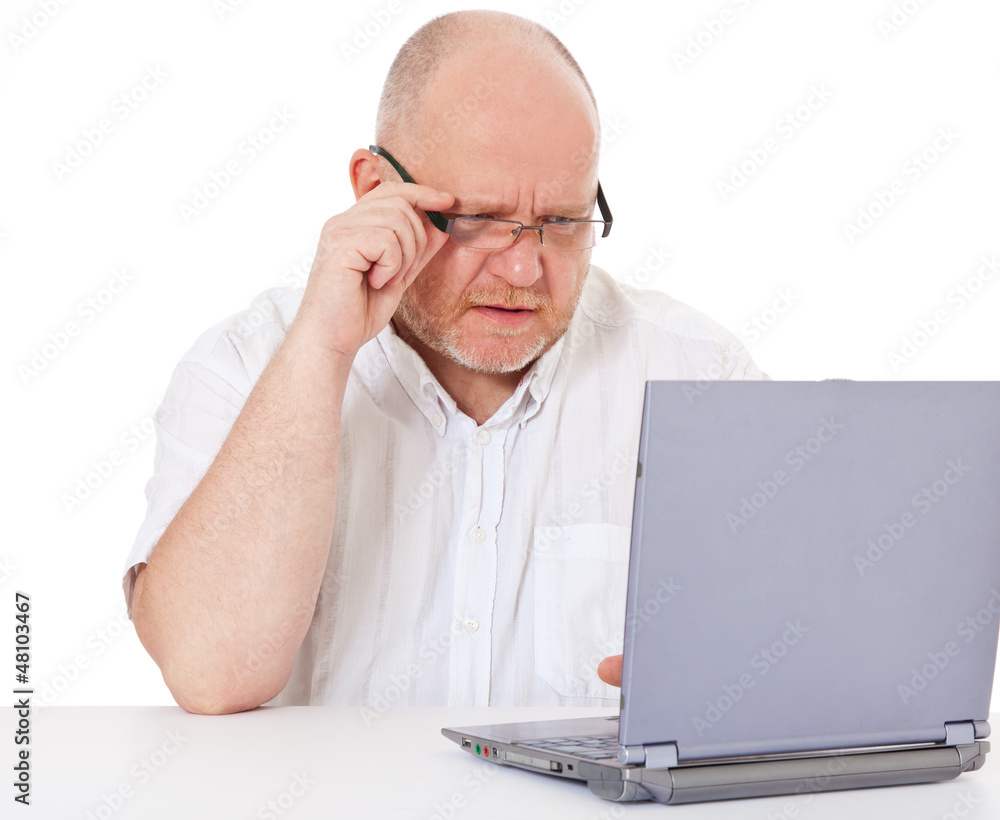 Mann hat ein Computerproblem Mann hat ein Computerproblem