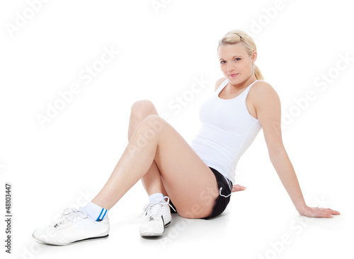 Junge Frau in Sportkleidung