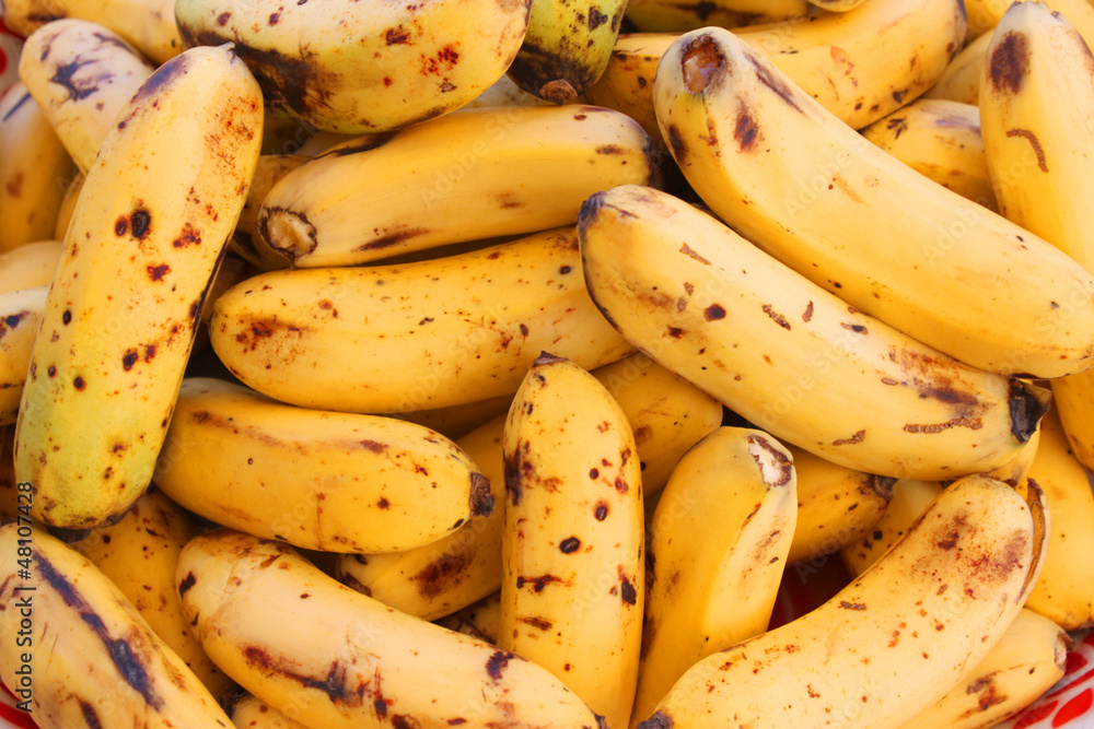 Pile of kluay khai bananas Pile of kluay khai bananas