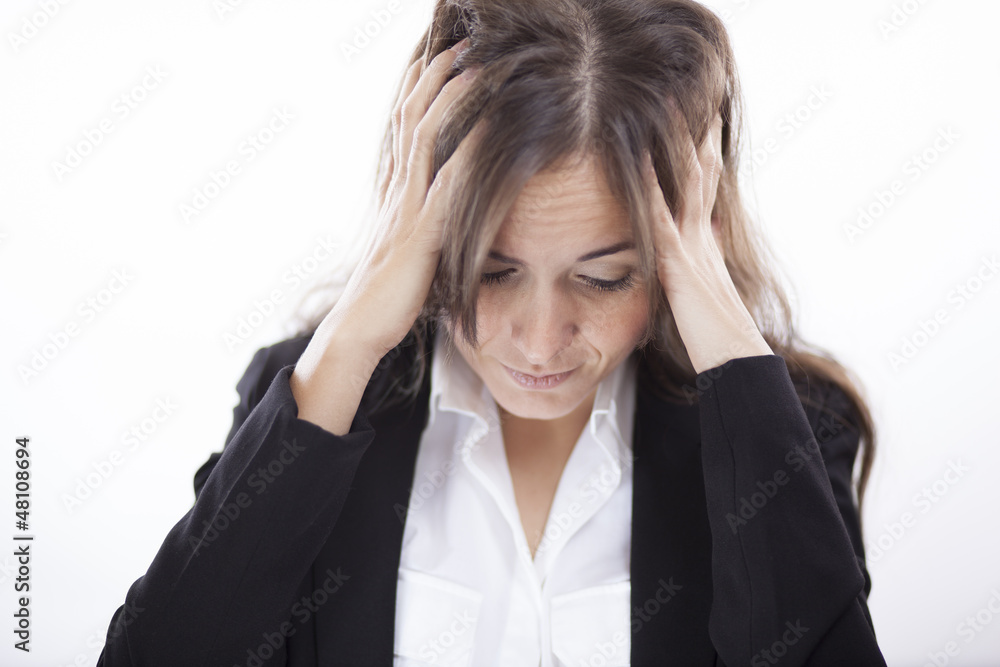 Very stressed business woman Very stressed business woman