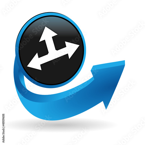 se diriger sur bouton flêche bleue