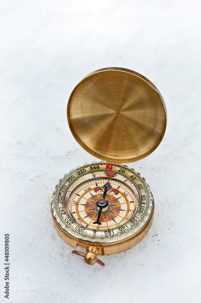 Compass in the snow Compass in the snow