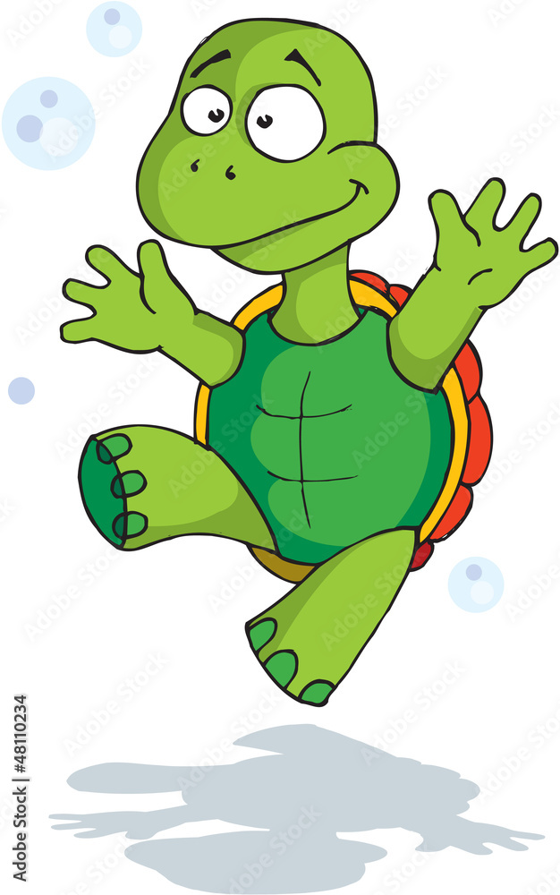Naklejka premium Happy tortoise