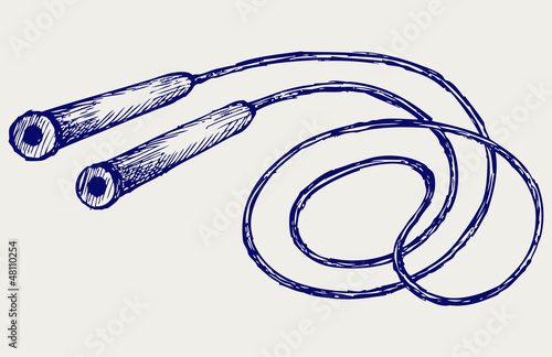 Skipping rope. Doodle style