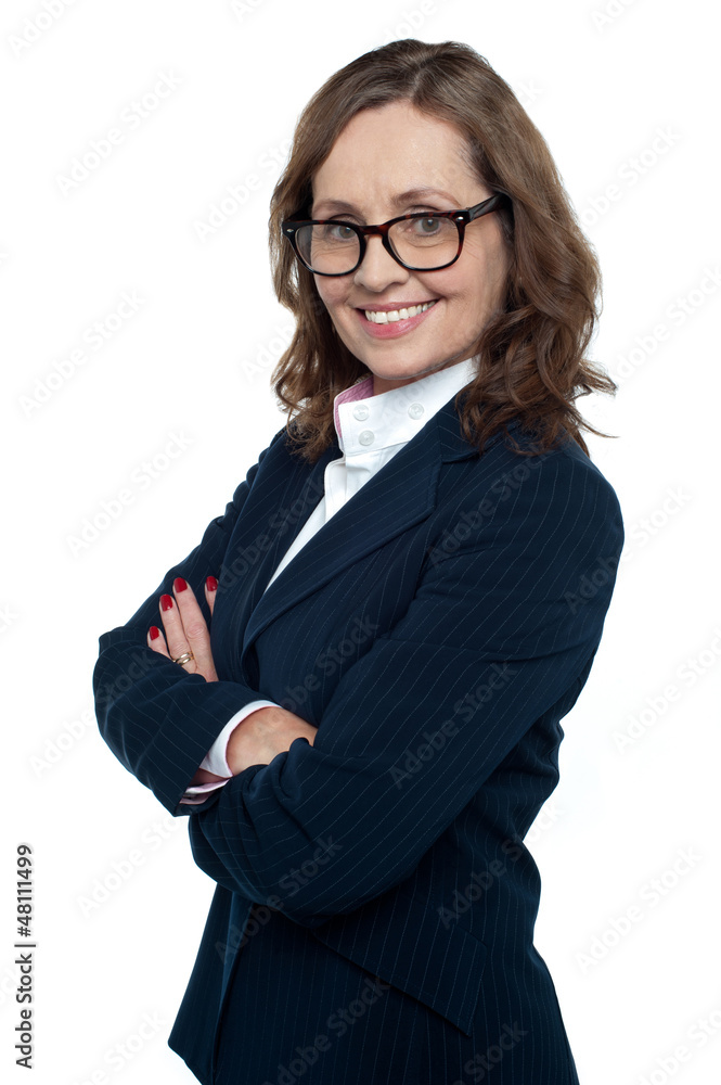 Side profile of an ambitious business executive Side profile of an ambitious business executive