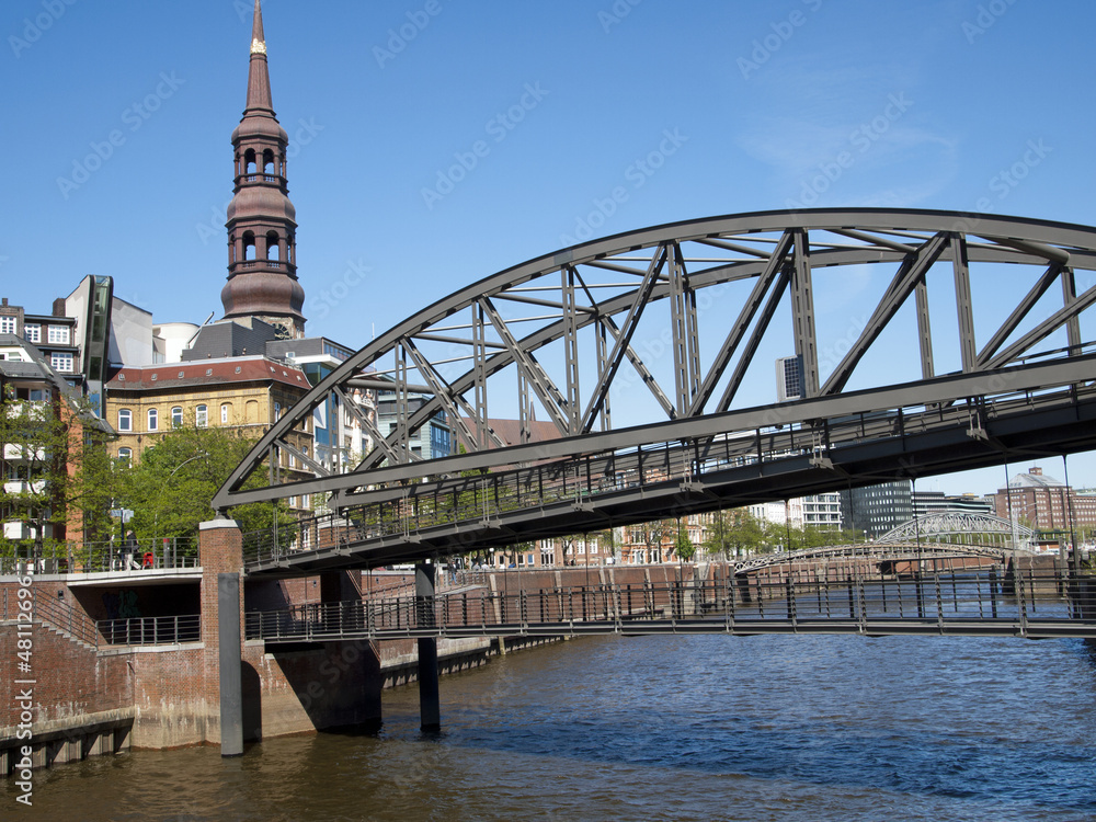 Fototapeta Brücke in der Speicherstadt, Hamburg