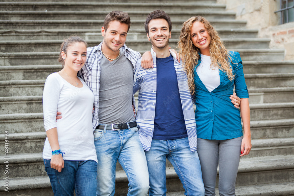Obraz premium Group of Friends Embraced