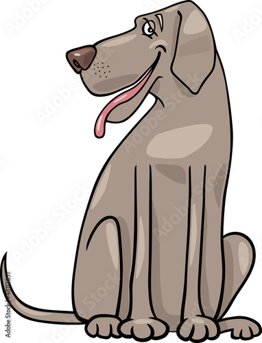 great dane dog cartoon illustration