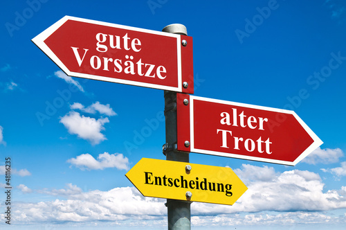 gute Vorsätze oder alter Trott?