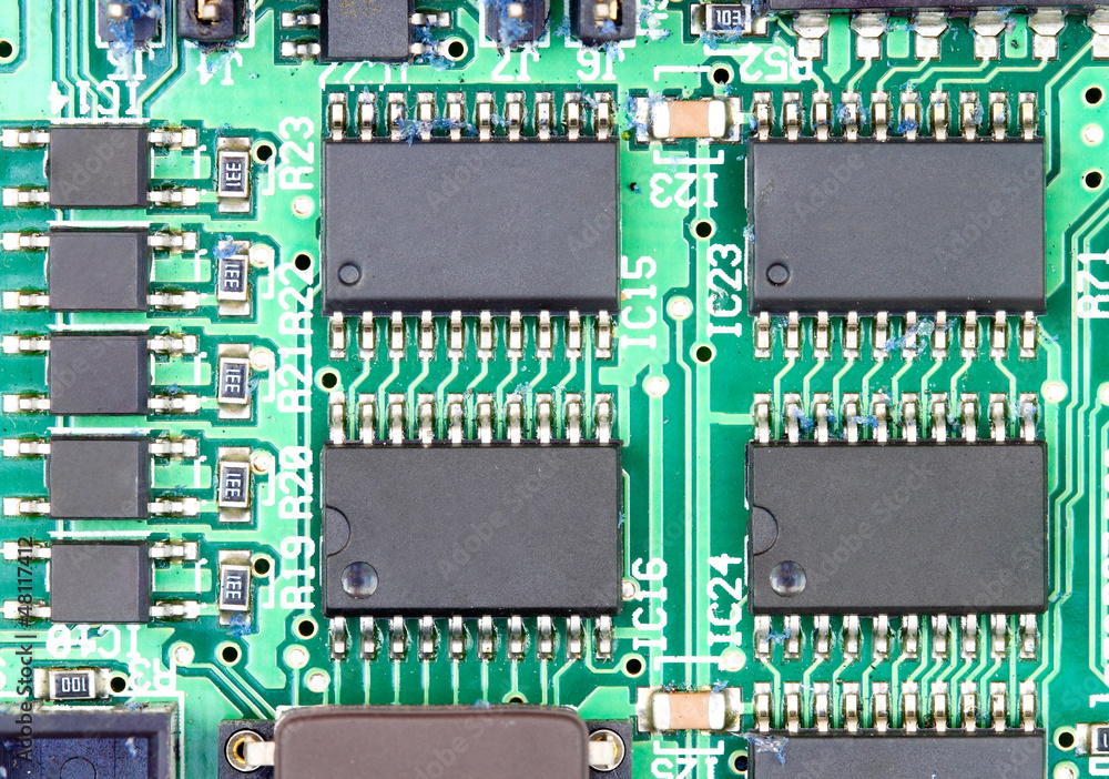 chips and components with circuit board chips and components with circuit board