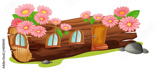 A wood house