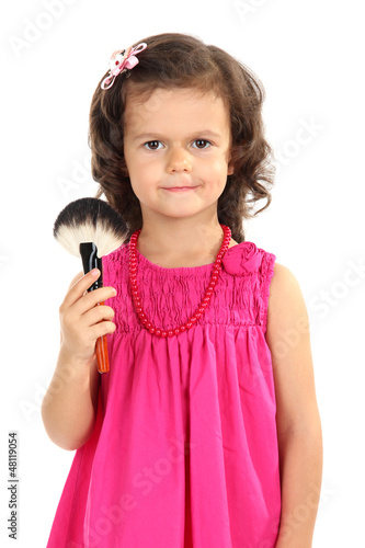 beautiful little girl doing...