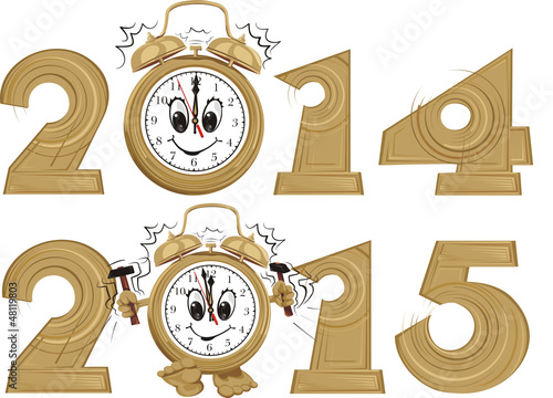 new year`s clock