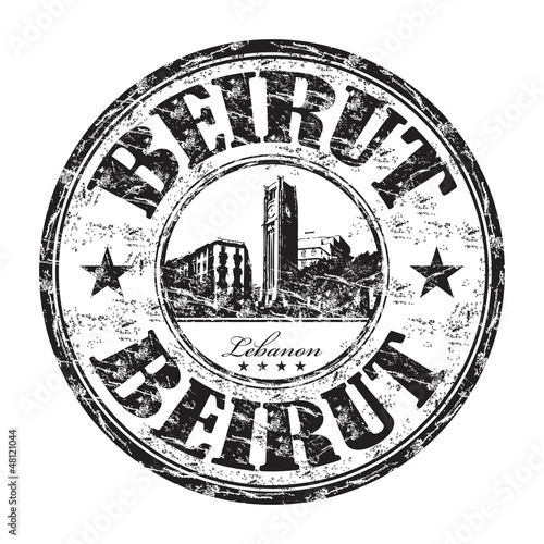 Beirut grunge rubber stamp