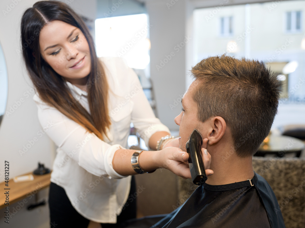 Man in Beauty salon Man in Beauty salon