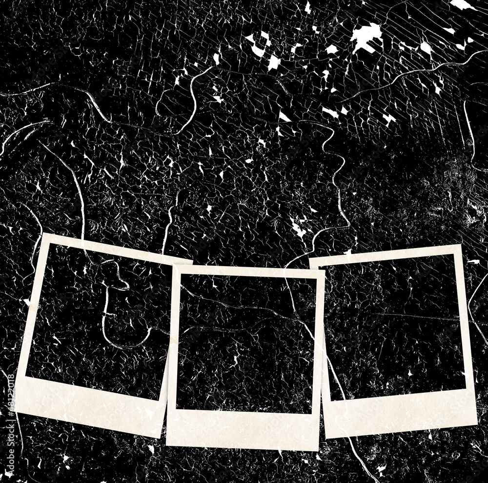 Obraz premium three photo frames on grunge background