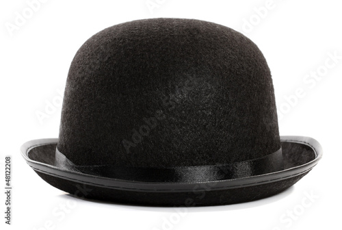 Black bowler hat