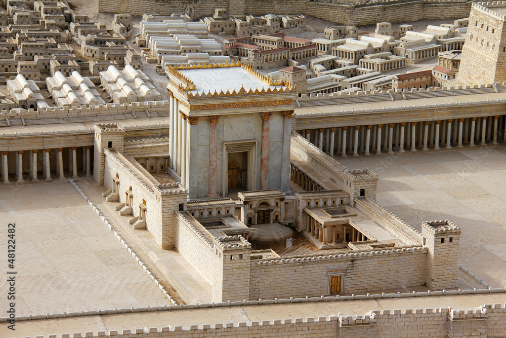 Obraz premium Druga Świątynia. Model starożytnej Jerozolimy.