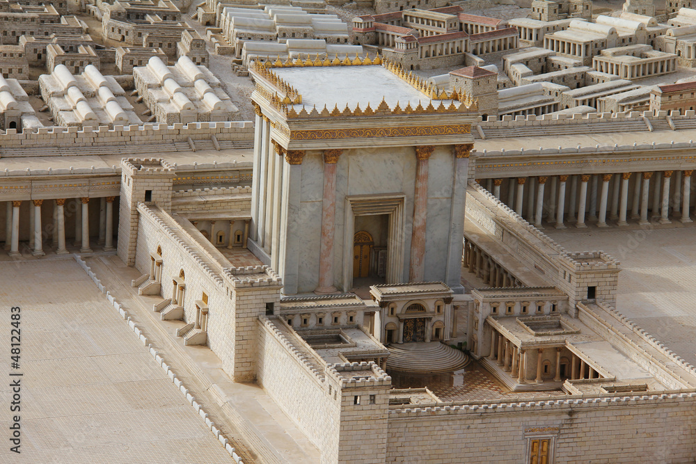 Naklejka premium Second Temple. Model of the ancient Jerusalem.