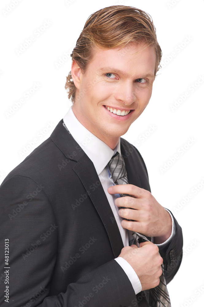 Portrait of Businessman Laughing with Suit Tie Portrait of Businessman Laughing with Suit Tie