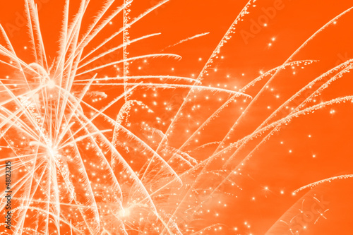 red abstract holiday fireworks background