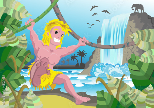 Tarzan in the forest