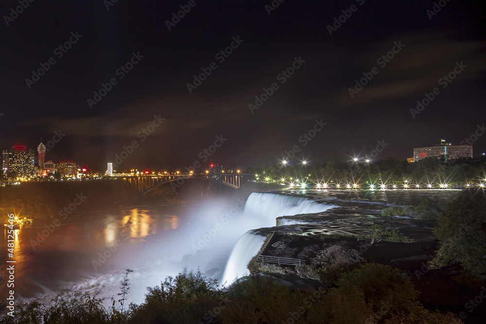 American Falls and Niagara Falls City in Canada