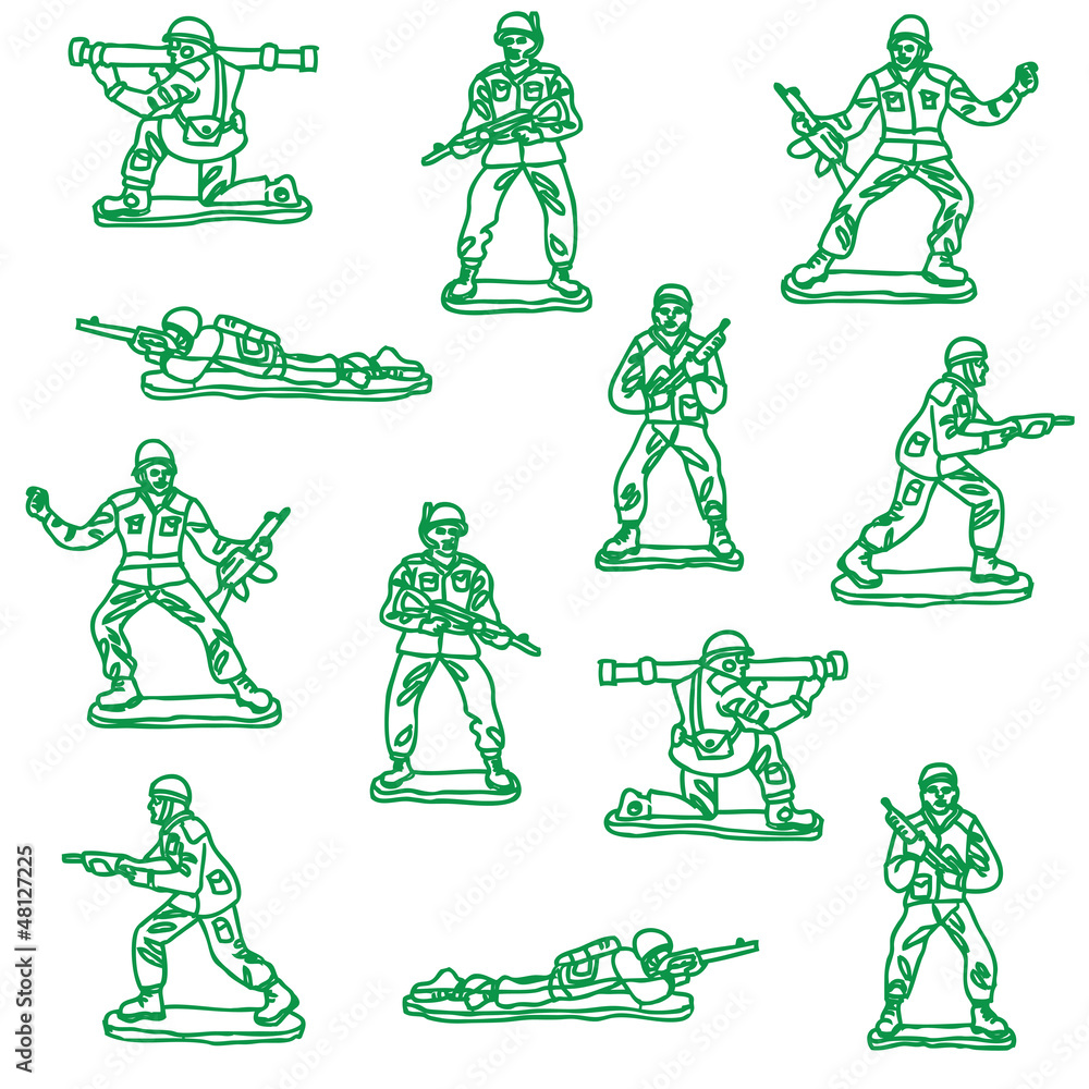 illustrated toy soldier vector Stock Vector | Adobe Stock
