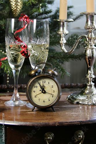 New Year in antique retro style