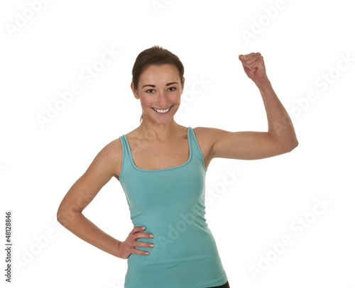 Frau zeigt Muskeln © luna