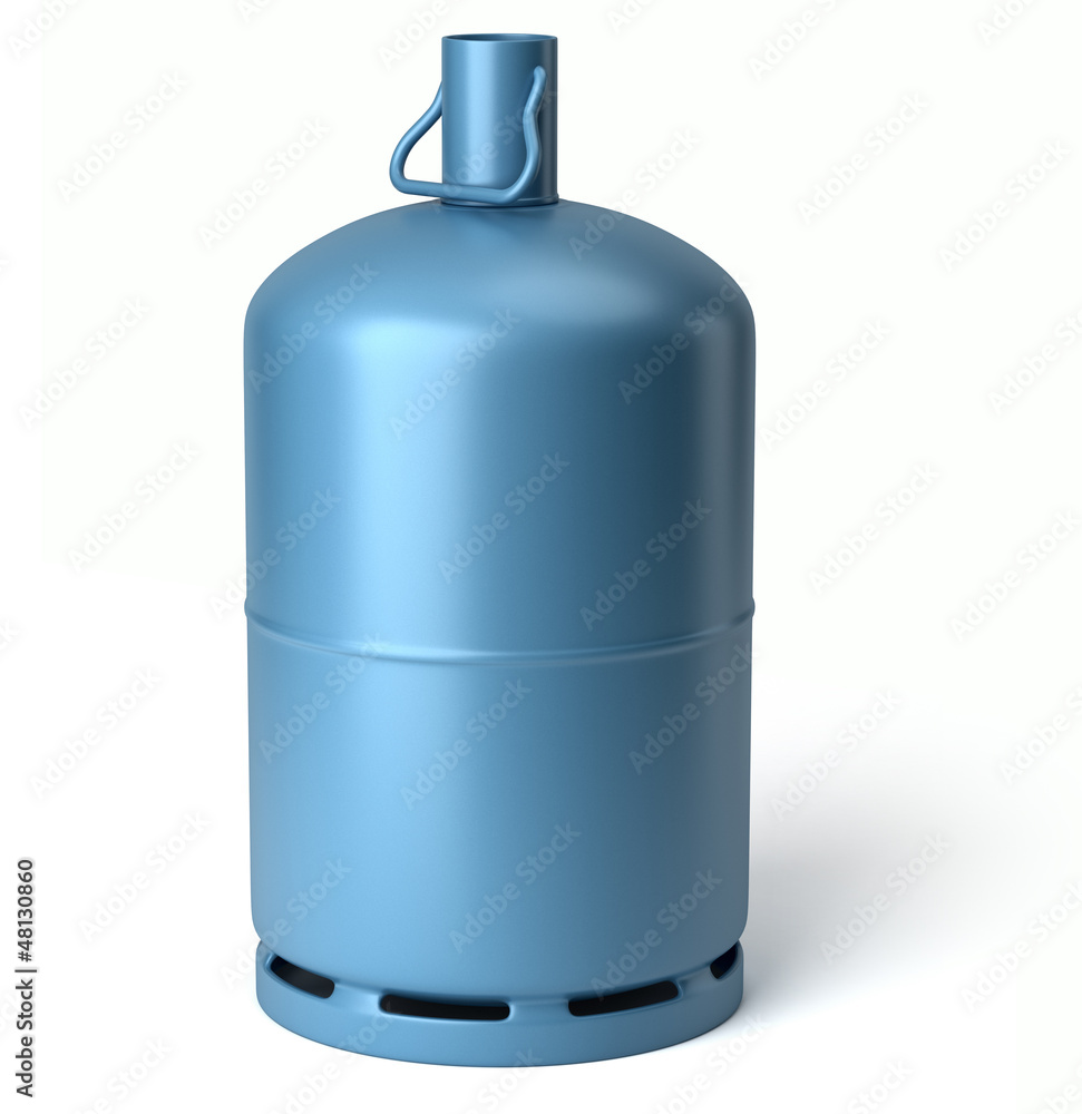 Bouteille de gaz sur fond blanc 1 Illustration Stock | Adobe Stock