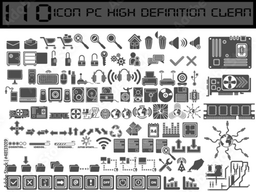 110 PC ICONS BLACK