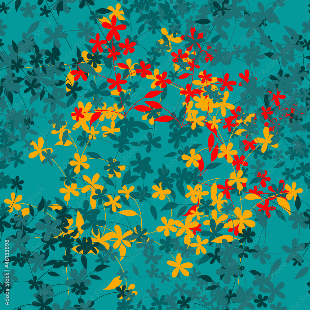 abstract seamless flowers