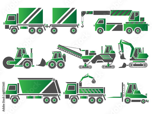 ICON SET WORK VEHICLES CLEAN 2