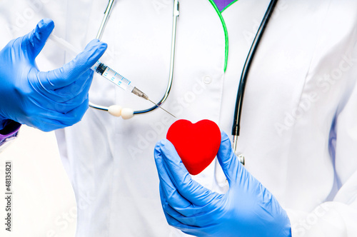 Red heart With Syringe photo