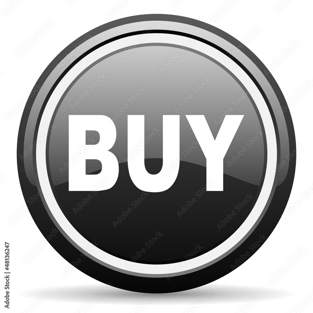buy black glossy icon on white background buy black glossy icon on white background