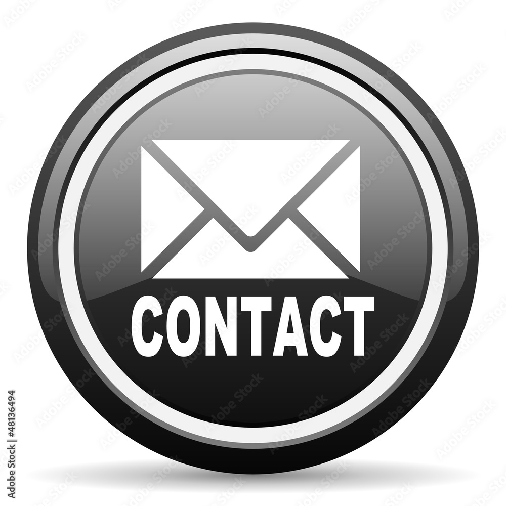contact black glossy icon on white background contact black glossy icon on white background