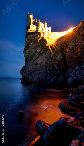 
black sea swallow nest view with beautiful view photo