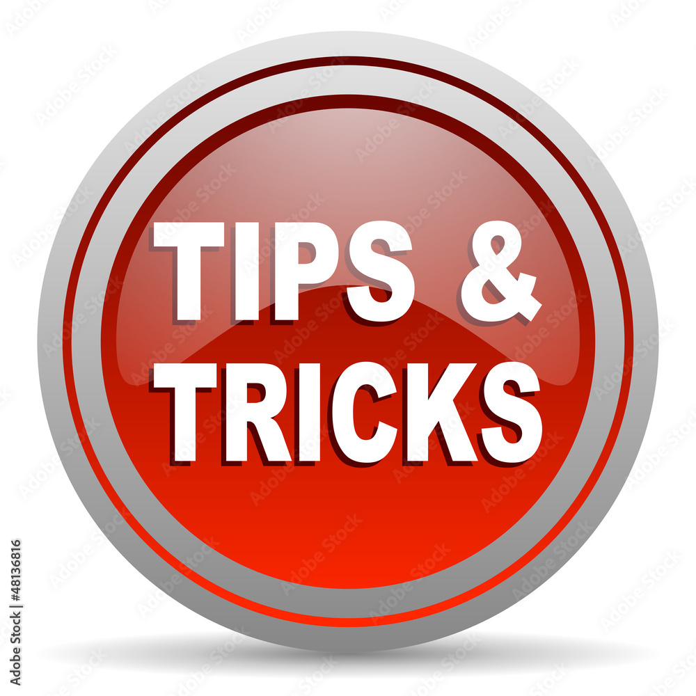 tips red glossy icon on white background tips red glossy icon on white background