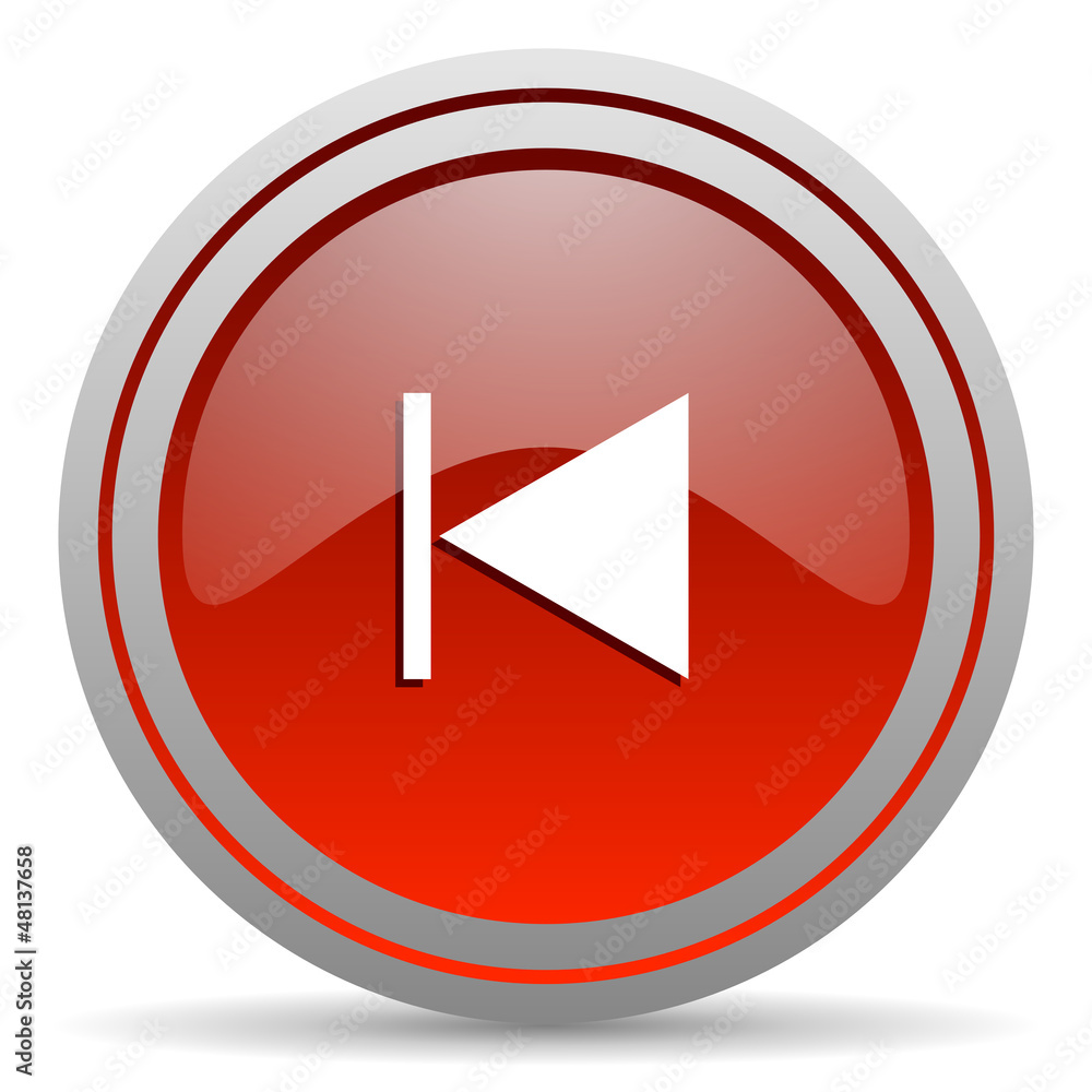 prev red glossy icon on white background prev red glossy icon on white background