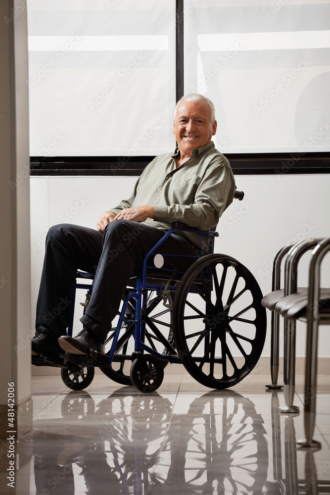 Happy Disabled Senior Man Happy Disabled Senior Man